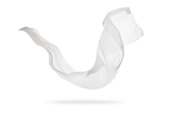 Paño blanco elegante liso aislado sobre fondo blanco — Foto de Stock