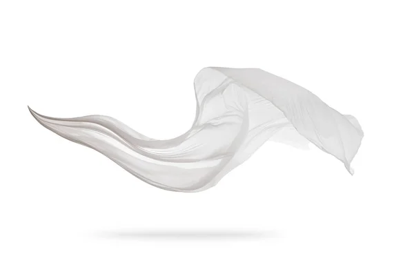 Pano branco elegante liso isolado no fundo branco — Fotografia de Stock