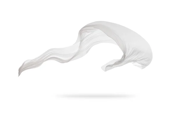 Soepele elegante witte doek geïsoleerd op witte achtergrond — Stockfoto