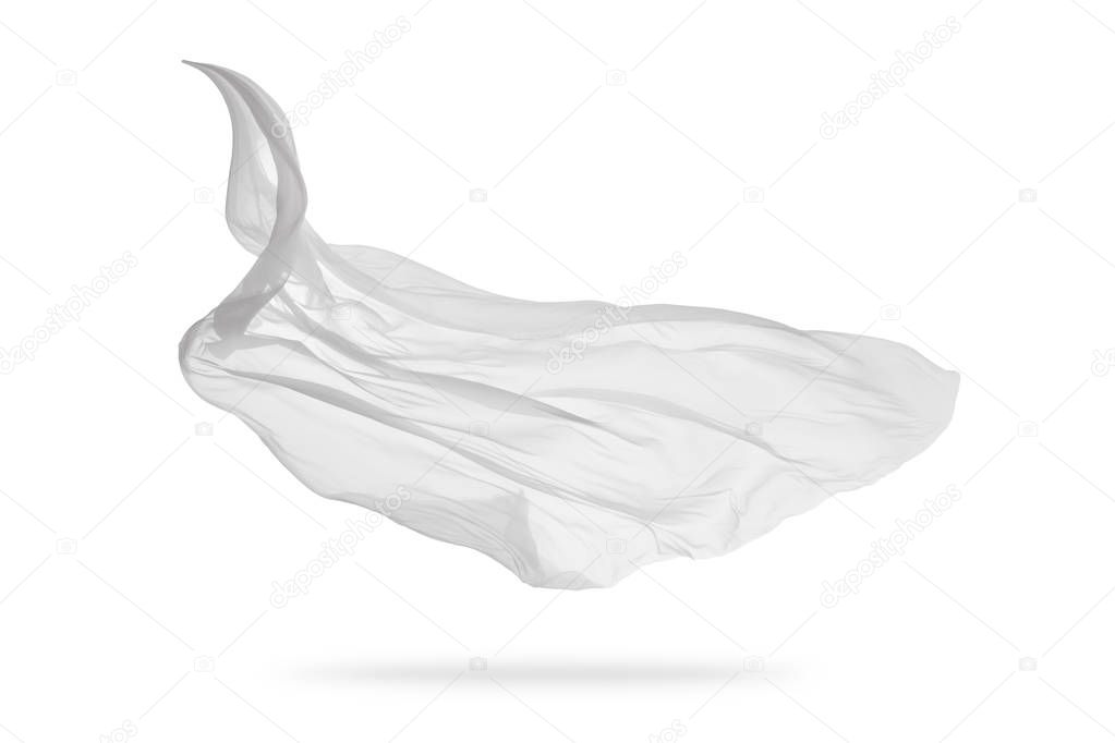 Smooth elegant white cloth isolated on white background