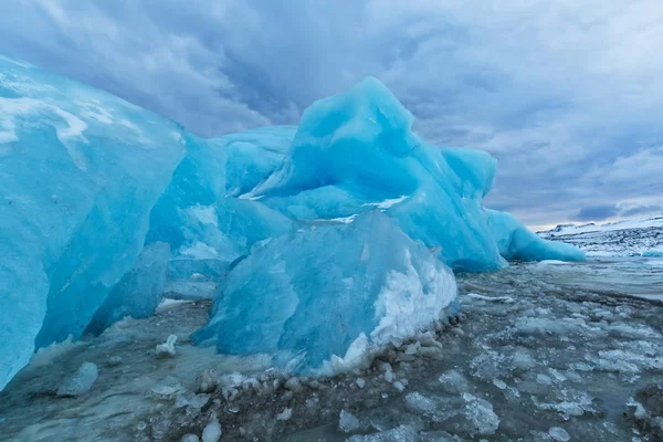 Ledovce lagunu Fjallsarlon, — Stock fotografie