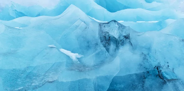 Textuur van gletsjerijs in close-up detail — Stockfoto