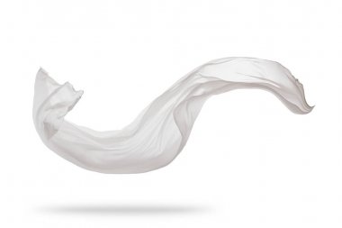 Beyaz arka plan üzerinde izole yumuşak zarif beyaz bez