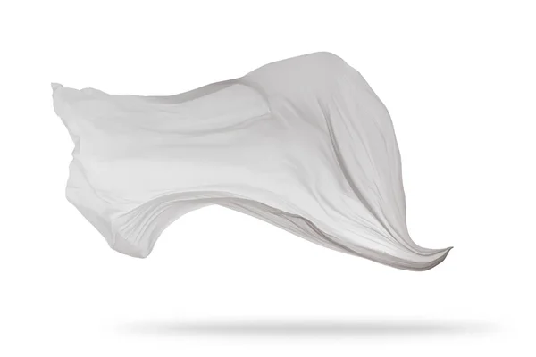 Sima elegáns fehér ruhával elszigetelt fehér background — Stock Fotó