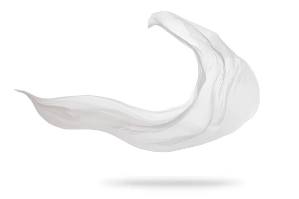 Soepele elegante witte doek geïsoleerd op witte achtergrond — Stockfoto