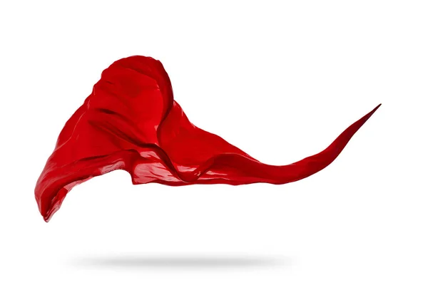 Lisse élégant tissu rouge isolé sur fond blanc — Photo