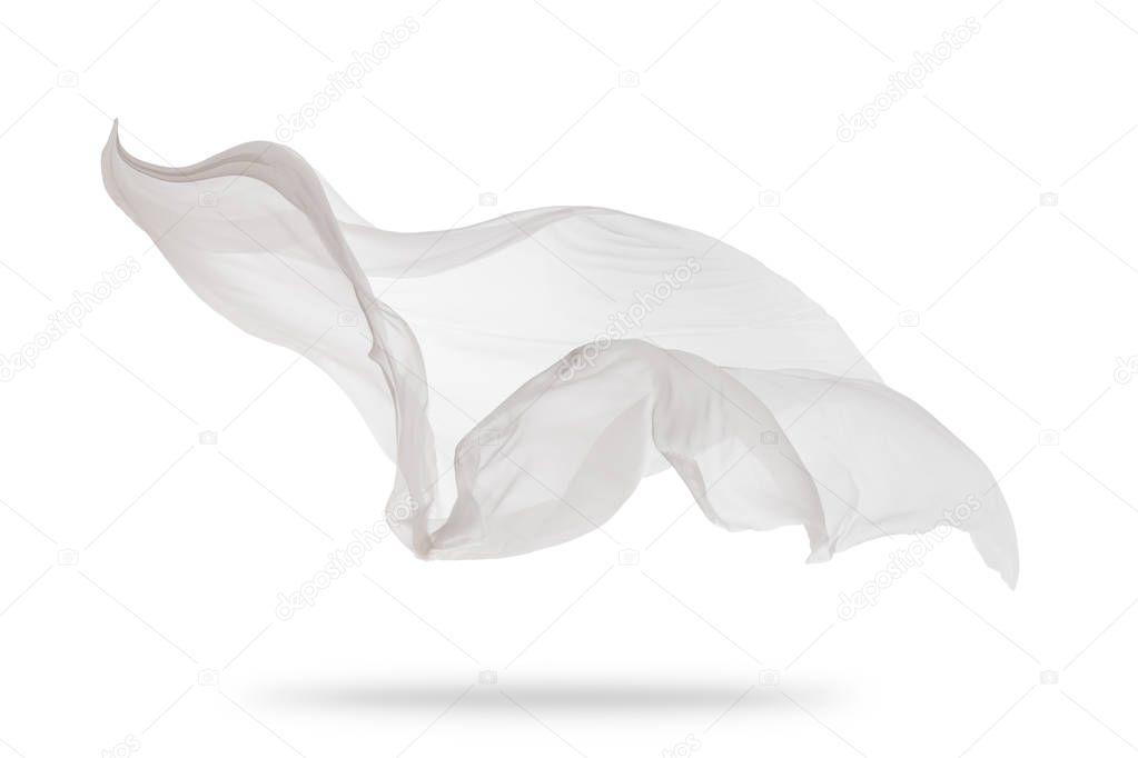 Smooth elegant white cloth isolated on white background