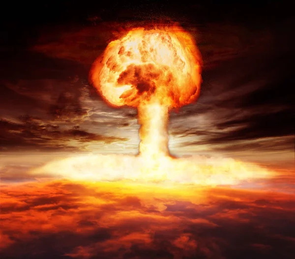 Atomic bomb explosie paddestoel — Stockfoto