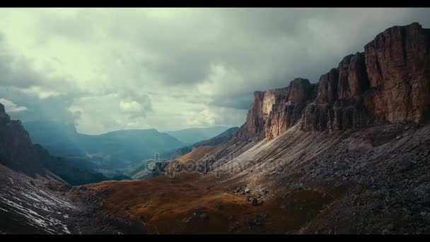 Letecké Záběry Pohoří Dolomity — Stock video