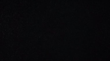 Siyah arka plan üzerine doğal organik toz parçacıkları. Işıltılı parçacıklar Bokeh ile. Ağır çekim.