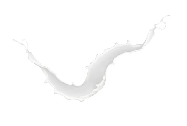 Abstract splash of milk isolated on white background — Stock Photo, Image