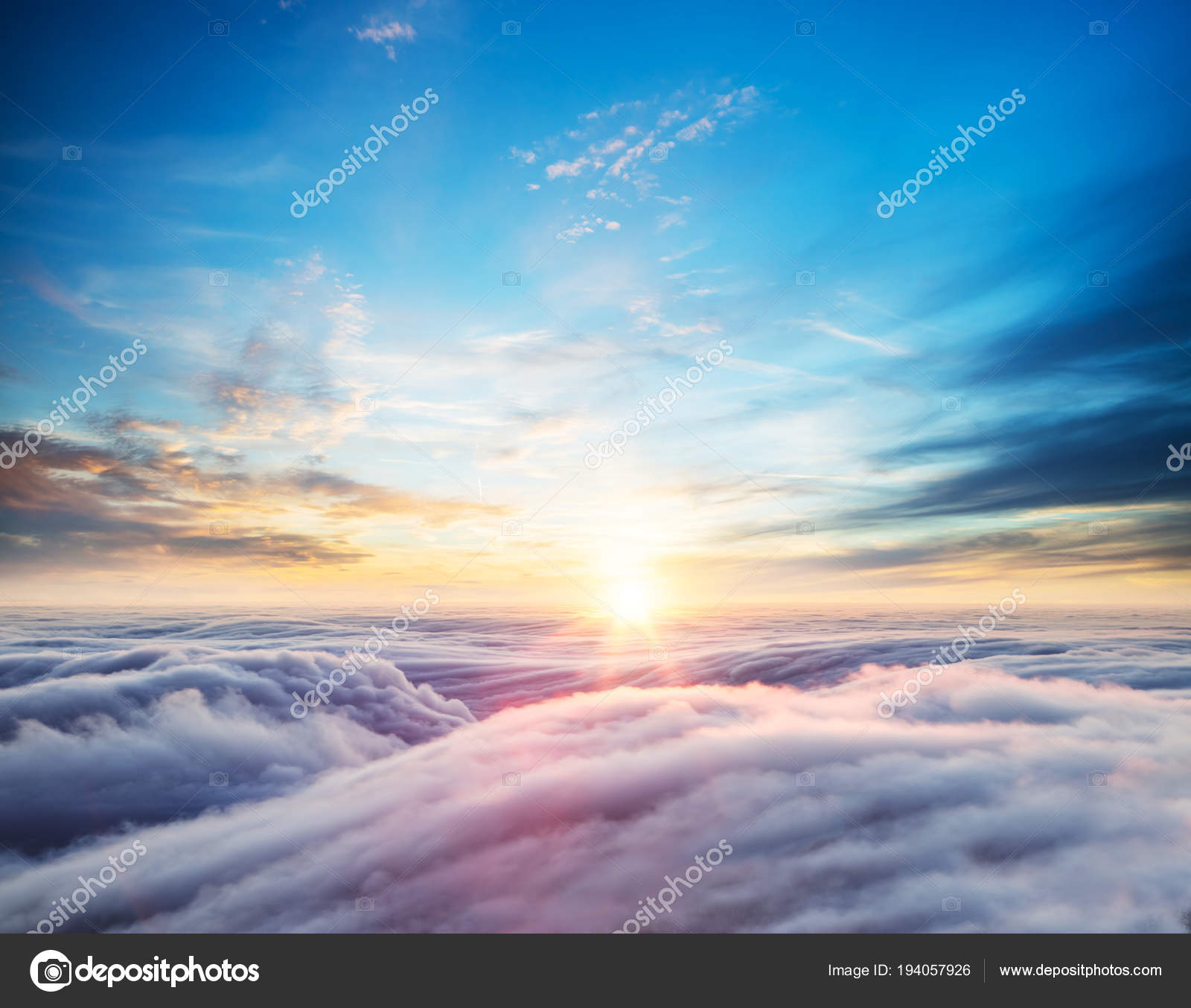 Beautiful Sunset Sky Above Clouds Stock Photo Image By C Jag Cz
