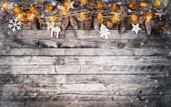 Boş yeri olan dekoratif Noel çelenkleri — Stok fotoğraf