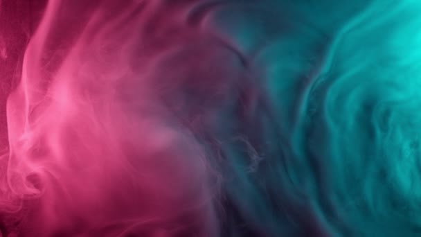 Movimiento Lento Del Efecto Humo Color Con Luces Neón — Vídeo de stock