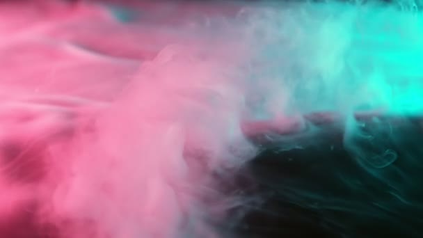 Slow Motion Coloured Smoke Effect Neon Lights — ストック動画