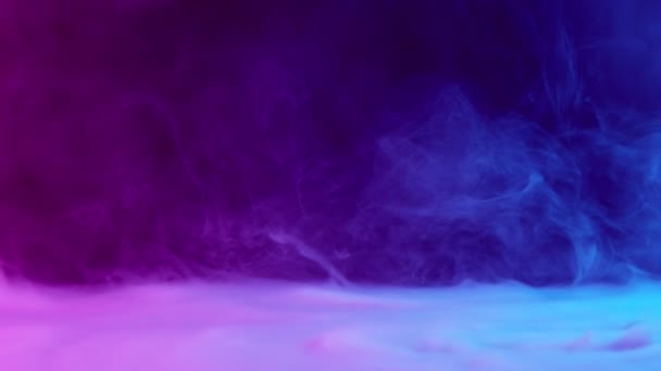 Movimiento Lento Del Efecto Humo Color Con Luces Neón — Vídeo de stock