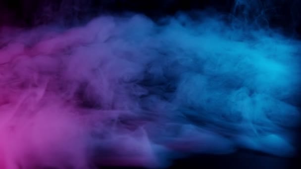 Movimiento Lento Del Efecto Humo Color Con Luces Neón — Vídeo de stock