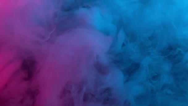 Slow Motion Coloured Smoke Effect Neon Lights — Stockvideo