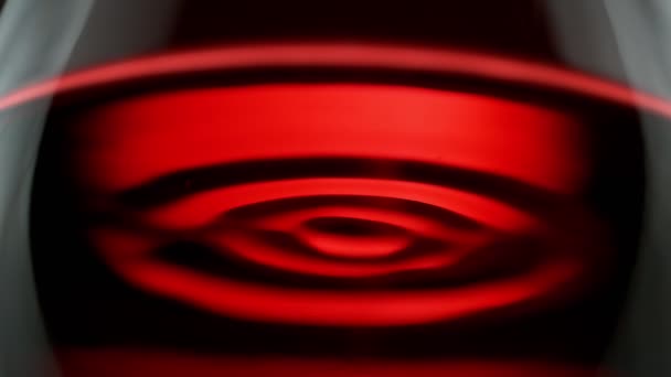 マクロショットで赤ワインを振っての超スローモーション 高速フィルムカメラで撮影しました — ストック動画