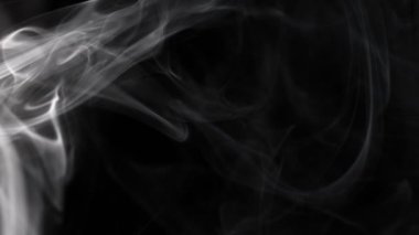 Yavaş hareket eden beyaz duman etkisi. Yüksek hızlı sinema kamerasıyla çekilmiş.