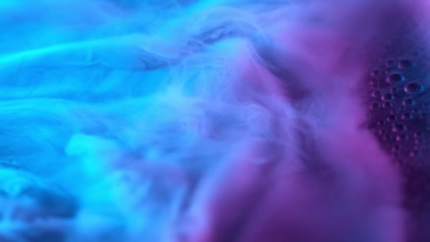 Slow Motion Coloured Smoke Effect Neon Lights Filmed High Speed — Stock Video