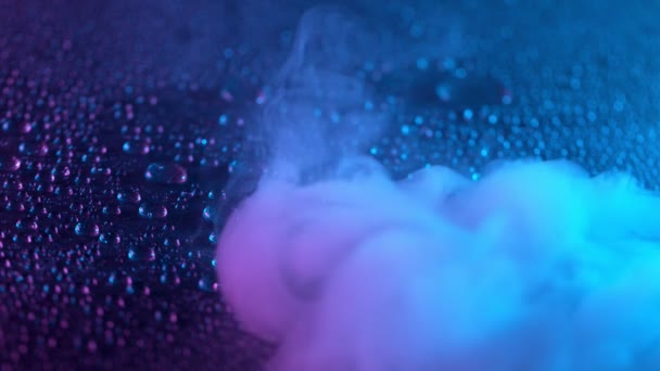 Slow Motion Coloured Smoke Effect Neon Lights Filmed High Speed — Stockvideo