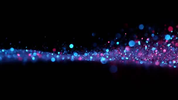 Super Slow Motion Scintillante Sfondo Astratto Scintillante Nei Colori Neon — Video Stock