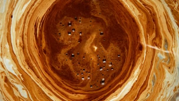 Super Wolne Tempo Wlewania Mleka Napoju Kawowego Nagrywane Bardzo Szybkim — Wideo stockowe