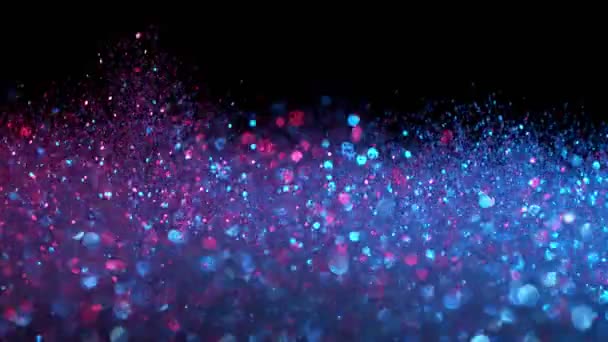 Soyut Parlak Arka Planda Neon Renklerle Parıldayan Süper Yavaş Çekim — Stok video