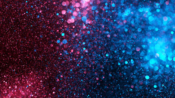 Abstract glittering background in neon lights.