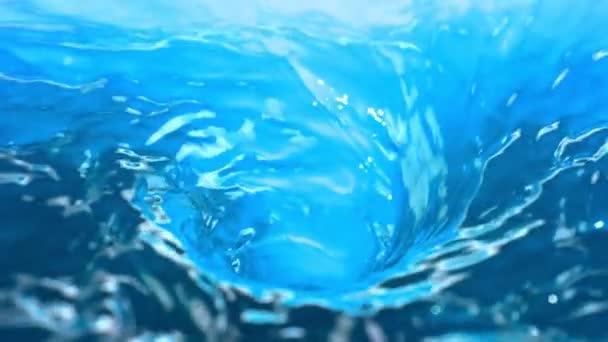 Super Powolny Ruch Polewania Wody Kształcie Twistera Nagrywane Szybkim Aparacie — Wideo stockowe