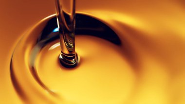 Freeze motion of pouring oil