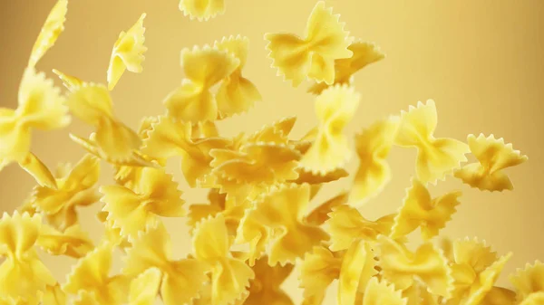 Freeze motion of flying uncooked pasta — Stock Photo, Image