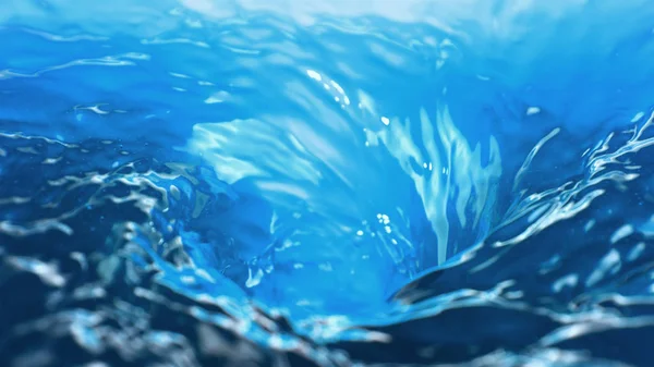 Giro dell'acqua, movimento di congelamento dell'acqua rotante — Foto Stock