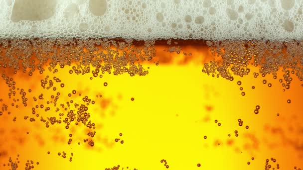 Super Slow Motion Van Macro Shot Van Bier Drinken Close — Stockvideo