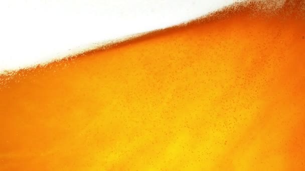 Super Cámara Lenta Macro Shot Bebida Cerveza Primer Plano Filmado — Vídeos de Stock
