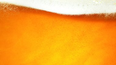 Köpüklü bira içeceği, süper makro shot.
