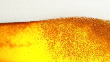 Köpüklü bira içeceği, süper makro shot.