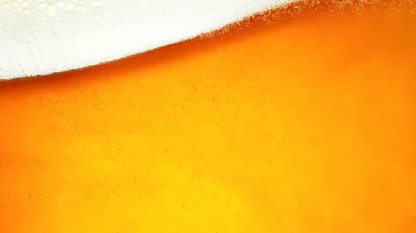 Detail Van Bier Drank Met Schuimkop Super Macro Shot — Stockfoto