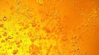 Baloncuklu bira, süper makro shot.