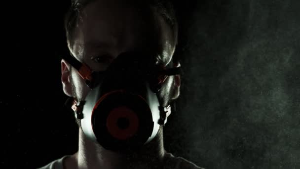 Szuper Lassított Felvétel Egy Lélegeztetőgépes Emberről Fényképezte Nagy Sebességű Mozi — Stock videók