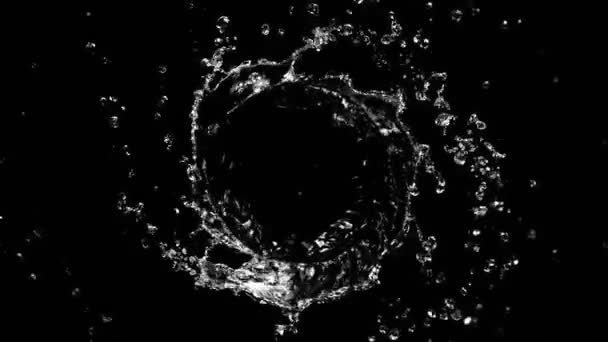 Super Slow Motion Roterande Vatten Twister Form Inspelning Höghastighetsbio Kamera — Stockvideo