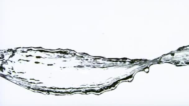 Super Slow Motion Splashing Water Isolated White Background Filmed Very — Stock Video