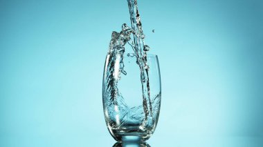 Suyu cama dökme hareketini dondur, metin için boş alan