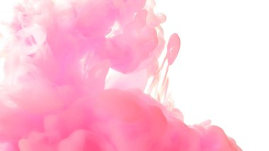 Suda soyut renkli mürekkep, metin için boş alan.