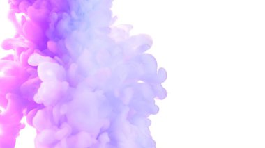 Suda soyut renkli mürekkep, metin için boş alan.