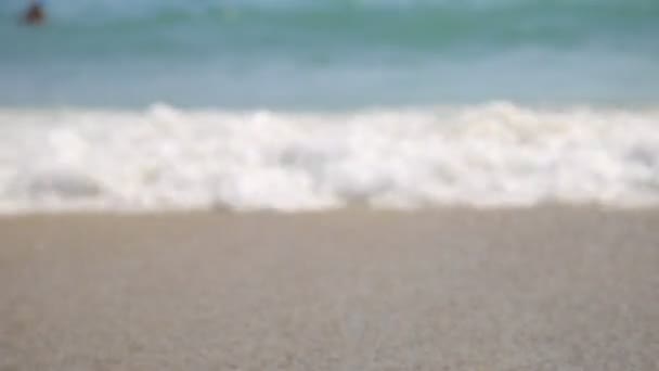海の抽象的なぼかしは、マニュアル モードで撮影. — ストック動画
