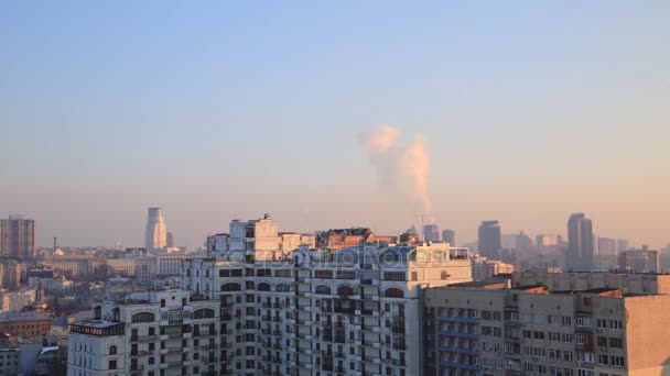 キエフ市建物、オーバーヘッド空中撮影 — ストック動画