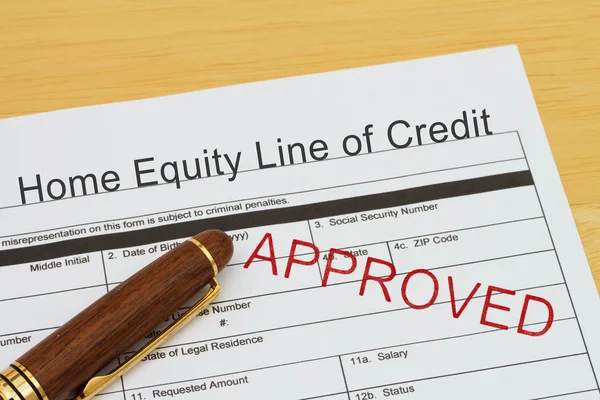 Applying for a Home Equity Line of Credit Approved — Stock Photo, Image