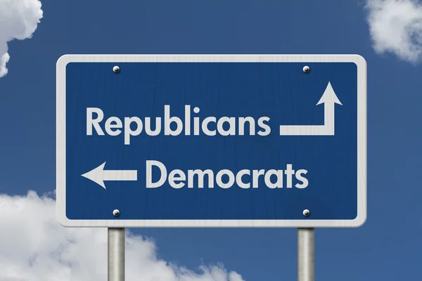 Difference between Republicans and  Democrats — Stock Photo, Image